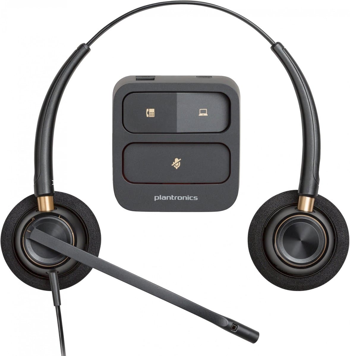 POLY EncorePro 520 Binaural Headset +Quick Disconnect Bedraad Hoofdband Oproepen/muziek Zwart — afbeelding 1