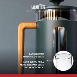 Roestvrij Staal Cafetière 8 kopjes Franse Pers Groen Geschenkdoos van La Cafetière - Koffiezetapparaat — thumbnail 2