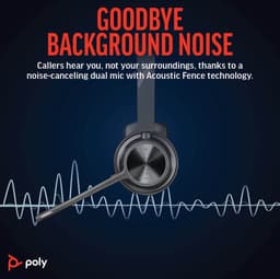 Poly Voyager 4310 Headset +BT700 dongle +Charging Stand — thumbnail 2