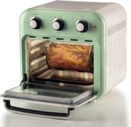 Ariete 4632/04 Vintage Airfryer & Oven - 16 liter - 1400 Watt - timer - draaispit - roterende mand - groen — thumbnail 3