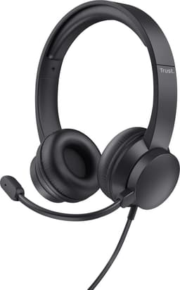 Trust Ayda USB PC Headset - PC Headset - Bedraad via USB - Microfoon met Mute - Verstelbare Hoofdband - Zwart — thumbnail 1