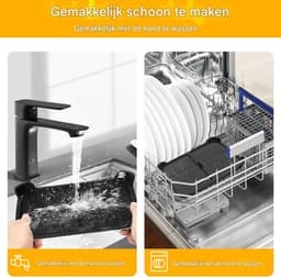 2 Stuks RVS & Siliconen, Hittebestendig, Vaatwasserbestendig, Optimale Luchtcirculatie-21*16*1.5CM — thumbnail 3