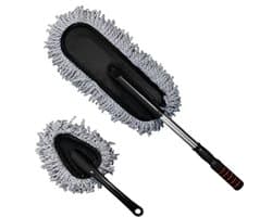 Microvezel Autostofzuiger met Grote Stofreinigingsborstel en Uitschuifbare Handgreep