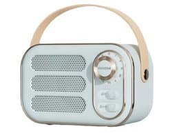 JeiibrZui Retro Bluetooth-Luidspreker - Vintage Draagbare Speaker - Multifunctionele Vintage Luidspreker - 1 Stuk - Blauw