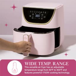 Roze Airfryer voor Gezond Koken met Digitale Touchscreen — thumbnail 4