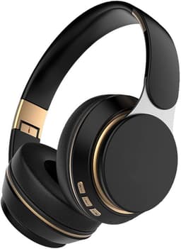 Bluetooth-hoofdtelefoon, Draadloze over Het Oor Bluetooth-hoofdtelefoon, Ruisonderdrukkende Stereo Diepe Bas Opvouwbare Intrekbare Draadloze Hoofdtelefoon over Het Oor voor Sport Reisuren Speeltijd Me — thumbnail 1