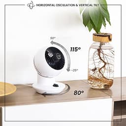 Compacte Stille Tafelventilator - 15m Bereik, Oscillatie en Verticaal Kantelen — thumbnail 2