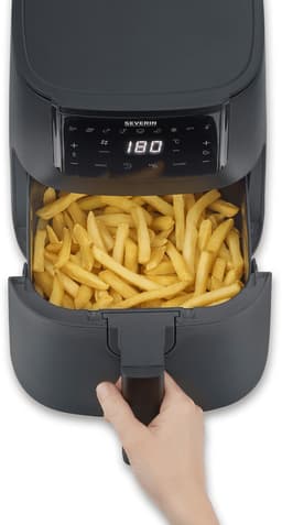 Severin FR 2461 - Airfryer - Hetelucht friteuse - Touchscreen - 4 Liter - 70 tot 200 Graden - 1300 Watt - Zwart — thumbnail 8