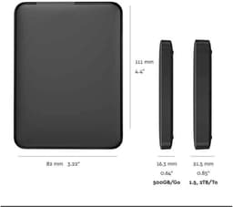 Externe Harde Schijf 4TB, 2TB, 1TB - Draagbaar, Stofdicht, Waterdicht, Geschikt voor PC, Laptop, Tablet, en Smart TV — thumbnail 4