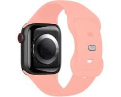 Bandje Geschikt voor Apple Watch 1, 2, 3, 4, 5, 6, 7, 8, 9, SE - 38/40/41 mm Bandje Siliconen Horloge Band Verstelbaar - Smartwatch Bandje Siliconen - Oud Roze