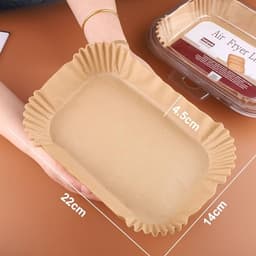 Papier voor heteluchtfriteuse - 100 vellen, geschikt voor 5-8 liter airfryers — thumbnail 4
