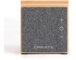 Draagbare Bluetooth Luidspreker met Bamboe Afwerking en Smartphonehouder