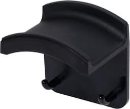 Universele hoofdtelefoonstandaard, muurbevestiging met stevige plakband, Geschikt voor Multifunctionele hoofdtelefoonstandaard voor de meeste gamingheadsets, desktop, muur, 2 stuks, zwart — thumbnail 1