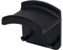 Universele hoofdtelefoonstandaard, muurbevestiging met stevige plakband, Geschikt voor Multifunctionele hoofdtelefoonstandaard voor de meeste gamingheadsets, desktop, muur, 2 stuks, zwart