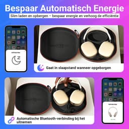 JustValue Oplaad Case Geschikt Voor AirPods Max - 5000 mAh Powerbank - Koptelefoon Oplader & Hoes Cover - Accessoires - Zwart Rood — thumbnail 4