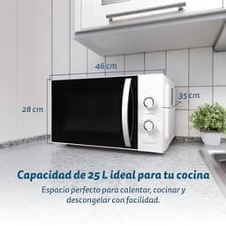 Magnetron met Grill 800W - 25 Liter Inhoud, 5 standen en Ontdooi Functie — thumbnail 2