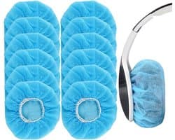 Elastische Hygienehoesjes hoofdtelefoon - 100 stuks - niet-geweven stof hoofdtelefoon covers - vervangende Hygienehoesjes hoofdtelefoon - elastisch stretch - universeel - cover hoes 11cm - voor thuis, sport en kantoor - Blauw
