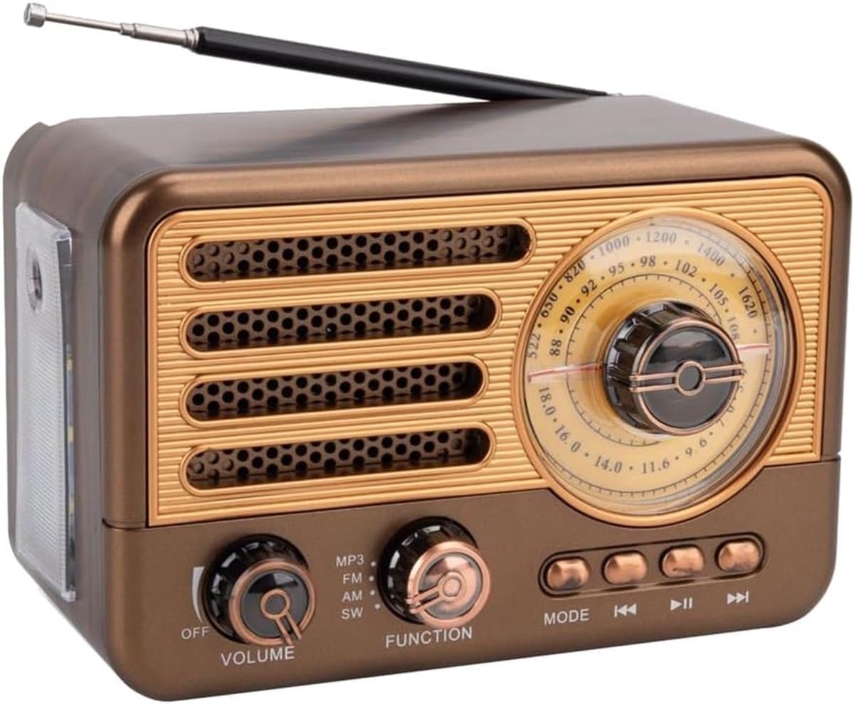 Bluetooth luidspreker - bluetooth luidspreker draagbaar - Retro Radio Vintage Bluetooth-luidspreker — afbeelding 1