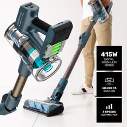 Draadloze Steelstofzuiger met Flexibele Buis en LED-verlichting – 415W, 60 min Autonomie, 3 Snelheden — thumbnail 2