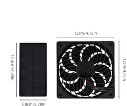 Zonne Ventilator - Lucht Circulatie - Kleine Ruimtes - Op Zonne-energie - 14x3.5x3.5cm — thumbnail 3