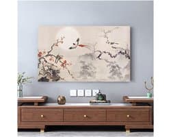 TV Hoes - TV Protector - Stofvrij Houden - Universele Compatibiliteit - 19-65 Inch - Rustieke Vogels