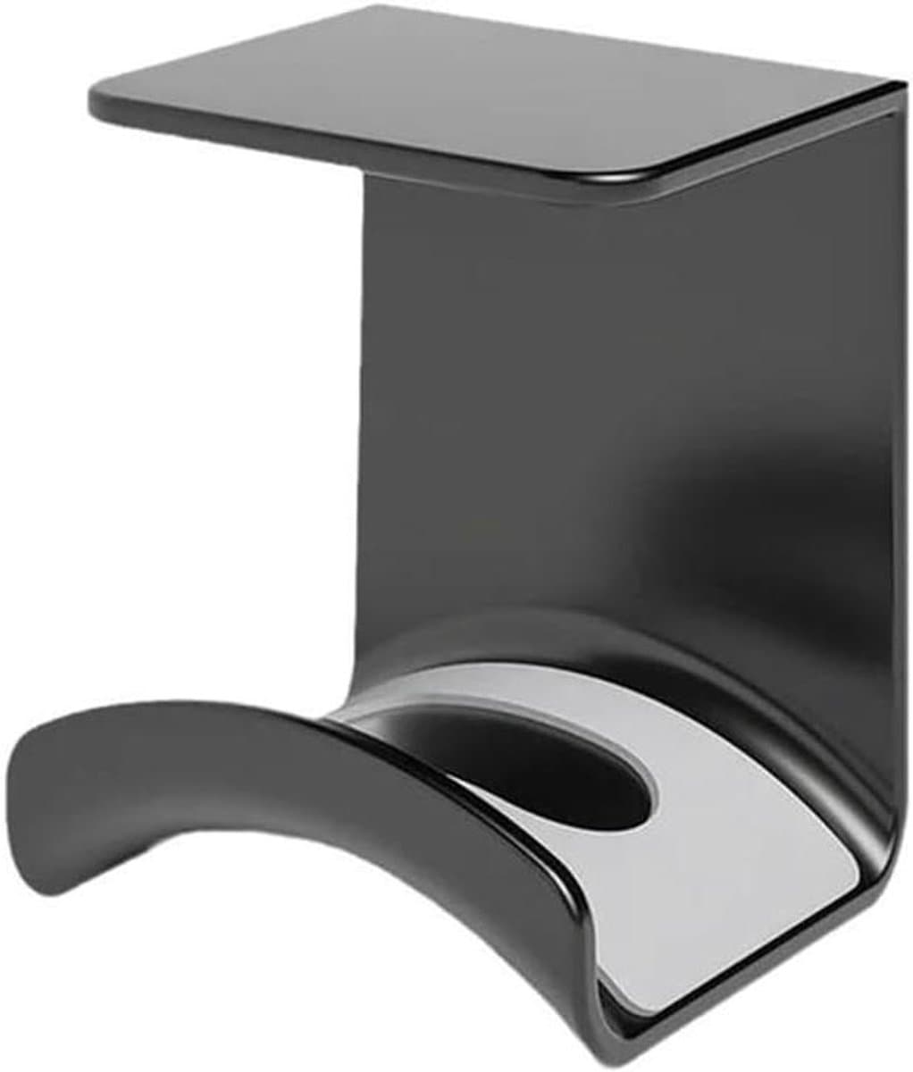 Hoofdtelefoonhouder - Koptelefoonhouder Bureau - Hoofdtelefoon Opbergen - Met Antislip Kussen - 10 x 8 x 6 cm - Zwart — afbeelding 1