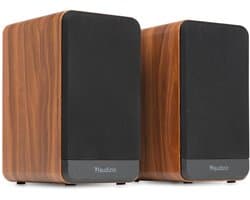 Boekenplank speakers - Audizio BS10 actieve speakerset - HiFi speakers met Bluetooth - 80W - Houtlook