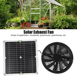 Dailygoods - Dailygoody - Zonnepaneel Fan Kit - Ventilator voor Kippenhokken - Waterdicht en Veilig - Geschikt voor Huizen en Kassen - Energiebesparend en Oplaadbaar — thumbnail 4