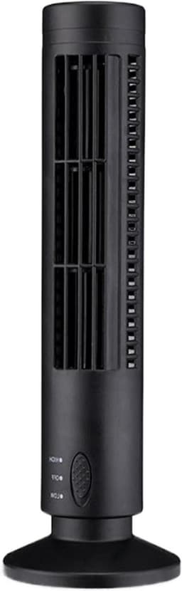 Bladeless Tower Fan - Torenventilator Leafless - Persoonlijke Koeling - Veilig Zonder Bladen - 33 cm - Zwart — thumbnail 1