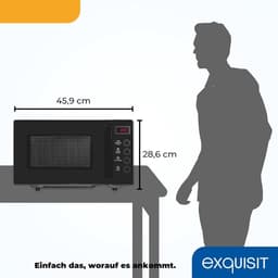 Magnetron - Keukenapparaat - Snel maaltijden opwarmen - Flatbed technologie - 20 liter capaciteit - Zwart — thumbnail 5
