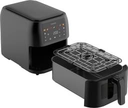 Grote airfryer - Heteluchtfriteuse - Gezinsmaaltijden - Groot kijkvenster - 47 x 265 x 305 cm - Zwart — thumbnail 4