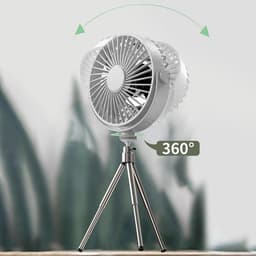 Ventilator Tafel - Mini Fan - Persoonlijke Koeling - Drievoudig Statief - 29 cm Hoog - Wit — thumbnail 3