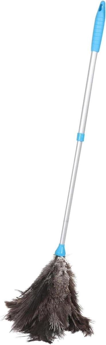 Stoffer Plafondventilator - Stofdoek Veren - Hoge Oppervlakken Reinigen - Uitschuifbare Steel - 76 cm - Zilver — afbeelding 1