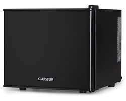 Klarstein Minibar Happy Hour 5-15°C Geruisloos: 23 dB : LED Verlichting - Zwart - 17L - voor Hotelkamer - Compact - Mini Fridge Kleine Koelkast Hotelkoelkast Drankkoeler Compact Koelkast
