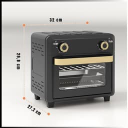 RVV® Heteluchtoven - Oven - Airfryer Oven - 10 Liter - Zwart - 32cm x 28cm x 30cm — thumbnail 4