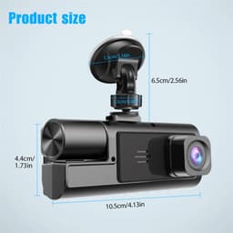 Autocamera met display, 1080p, dubbele lens, HD-recorder, groothoeklens - lusopname. — thumbnail 4