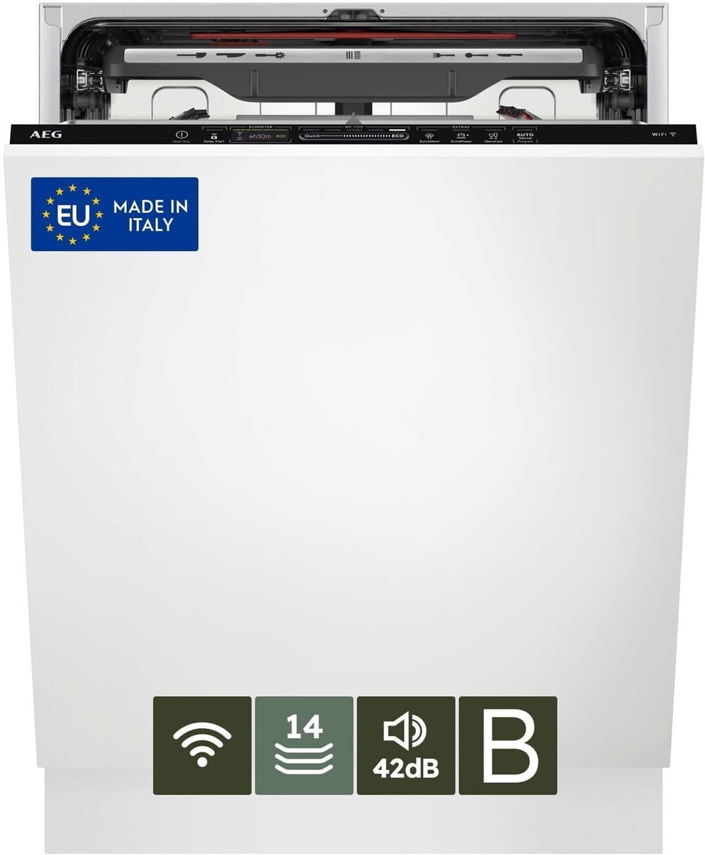AEG FSK75778P EcoLine - Inbouwvaatwasser - 14 couverts — afbeelding 1