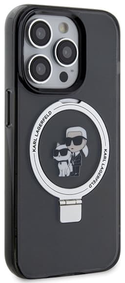 Karl Lagerfeld - Ring Stand MagSafe Etui - Zwart - iPhone 13 Pro - Hoogwaardige Bescherming — thumbnail 3