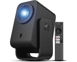 Smart Beamer - Mini Projector - 4K Ondersteuning - Full HD 1080P - Officieel Google TV - Netflix & YouTube - Autofocus & Keystone - 285° Draaibaar - Dolby Audio 8W - WiFi & Bluetooth - Thuisbioscoop - Draagbare Beamer voor Telefoon & TV