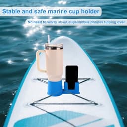 bekerhouders voor paddleboards, PP-materiaal, anti-kantelbescherming, kajakbekerhouder voor stand-up paddleboards, accessoires (blauw en rood) — thumbnail 5