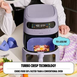 Digitale Airfryer - Heteluchtfriteuse Oven - Gezond Koken - TurboCrisp Technologie - 8 Liter Capaciteit - Lavendel — thumbnail 4