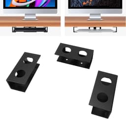 Aluminium Laptop Houder Onder Bureau met Krasbestendige Silicone voor Laptop, Tablets en Toetsenborden - Ideaal voor Thuiswerk en Kantoor — thumbnail 3