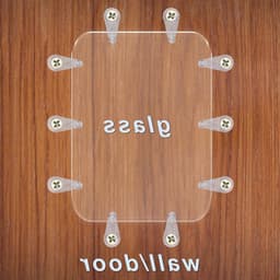 Transparante Glashouders Clips - 25 Stuks voor Spiegels, Glazen Planken en Kastdeuren met Schroeven (3.5 x 16 mm) — thumbnail 4