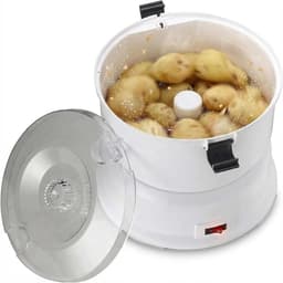 Elektrische Aardappelschiller - Automatische Schilmachine - Snel Groenten Schillen - Eén Knop Bediening - 1 kg Capaciteit - Zilver — thumbnail 1