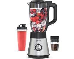 Krachtige Keukenblender met Glaskan, Smoothie Maker en Koffiemolen