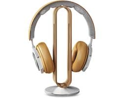 Houten hoofdtelefoonstandaard voor gaming en over-ear hoofdtelefoons, desk houder voor thuis en op kantoor