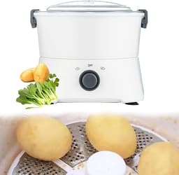 Elektrische Aardappelschiller - Automatische Schilmachine - Efficiënt Groenten Schillen - One-Touch Bediening - 1 kg Capaciteit - Wit — thumbnail 4