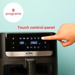 Airfryer Heetluchtfriteuse - Gezond Frituren - Snelle Maaltijden Bereiden - Dubbel Verwarmingssysteem - 8 Liter Capaciteit - Zwart — thumbnail 2