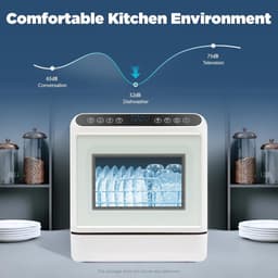 Tafelvaatwasser - Mini vaatwasser - Keuken Gemak - Installatievrij - 40 x 45 x 45 cm - Wit — thumbnail 4
