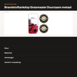 Dailygoods- Brandstoftankdop - 2 Stuks - Duurzaam Metaal - Compatibel GX160/GX200/GX240 - Hoge Hardheid - Weerbestendig - Tankdop — thumbnail 3
